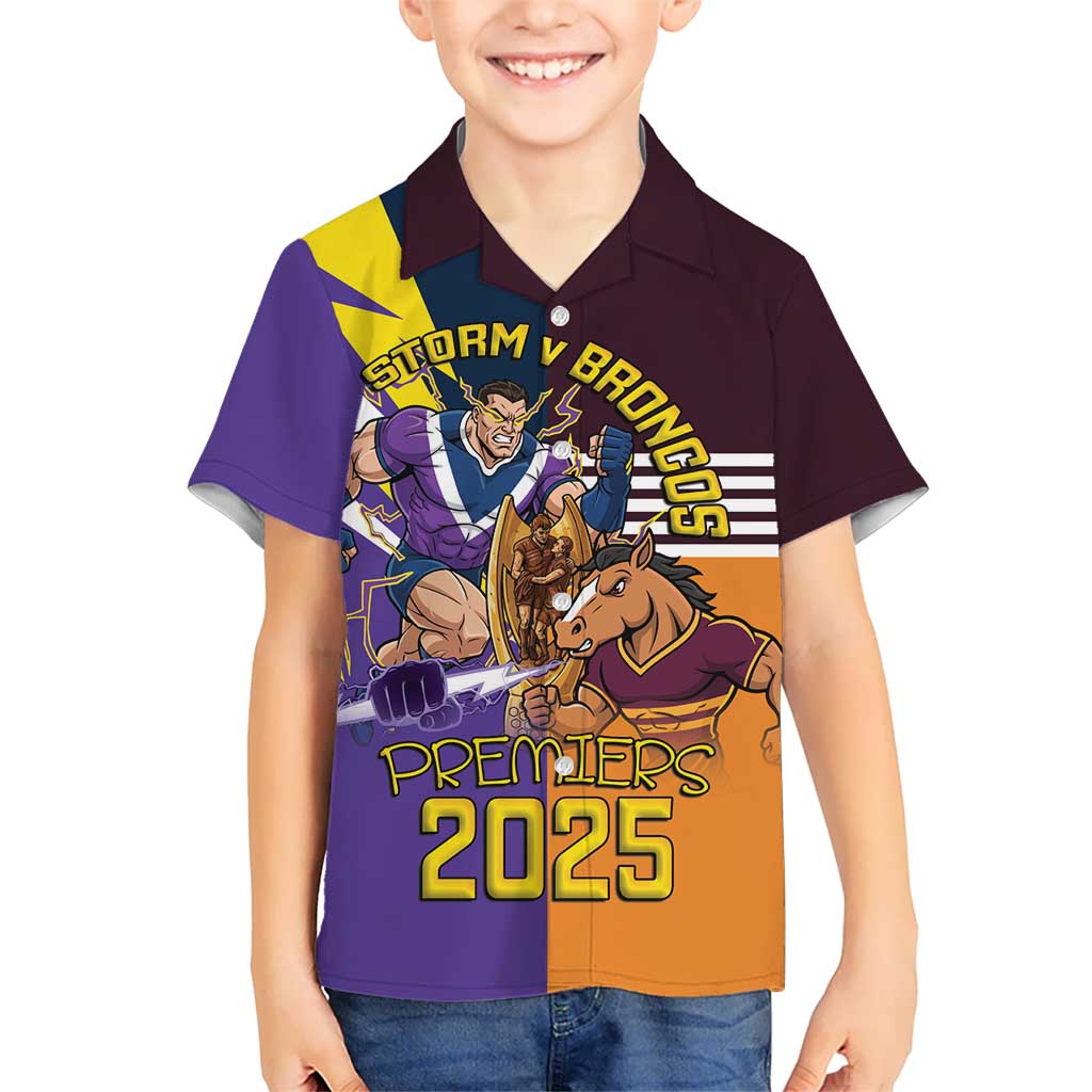 Personalised Rugby Storm vs Broncos Hawaiian Shirt Clash for the Crown - Vibe Hoodie