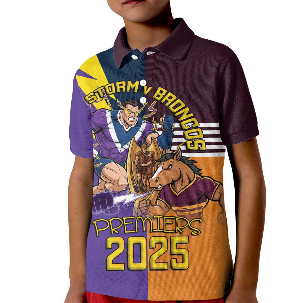 Personalised Rugby Storm vs Broncos Kid Polo Shirt Clash for the Crown - Vibe Hoodie