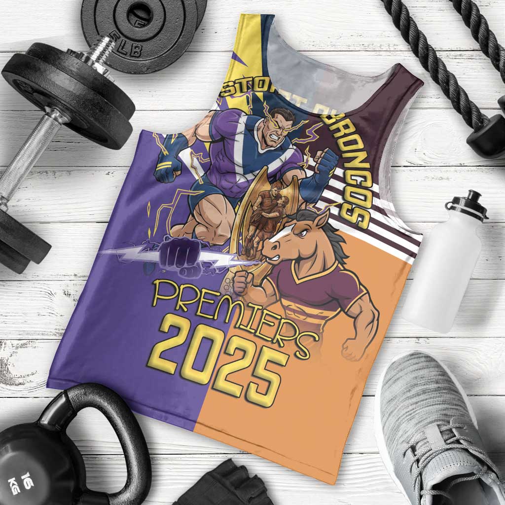 Personalised Rugby Storm vs Broncos Men Tank Top Clash for the Crown - Vibe Hoodie
