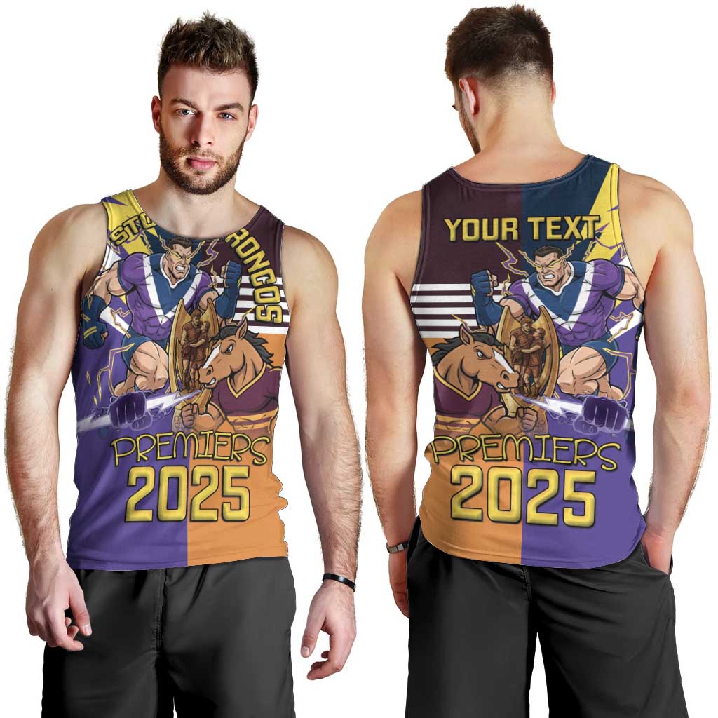 Personalised Rugby Storm vs Broncos Men Tank Top Clash for the Crown - Vibe Hoodie