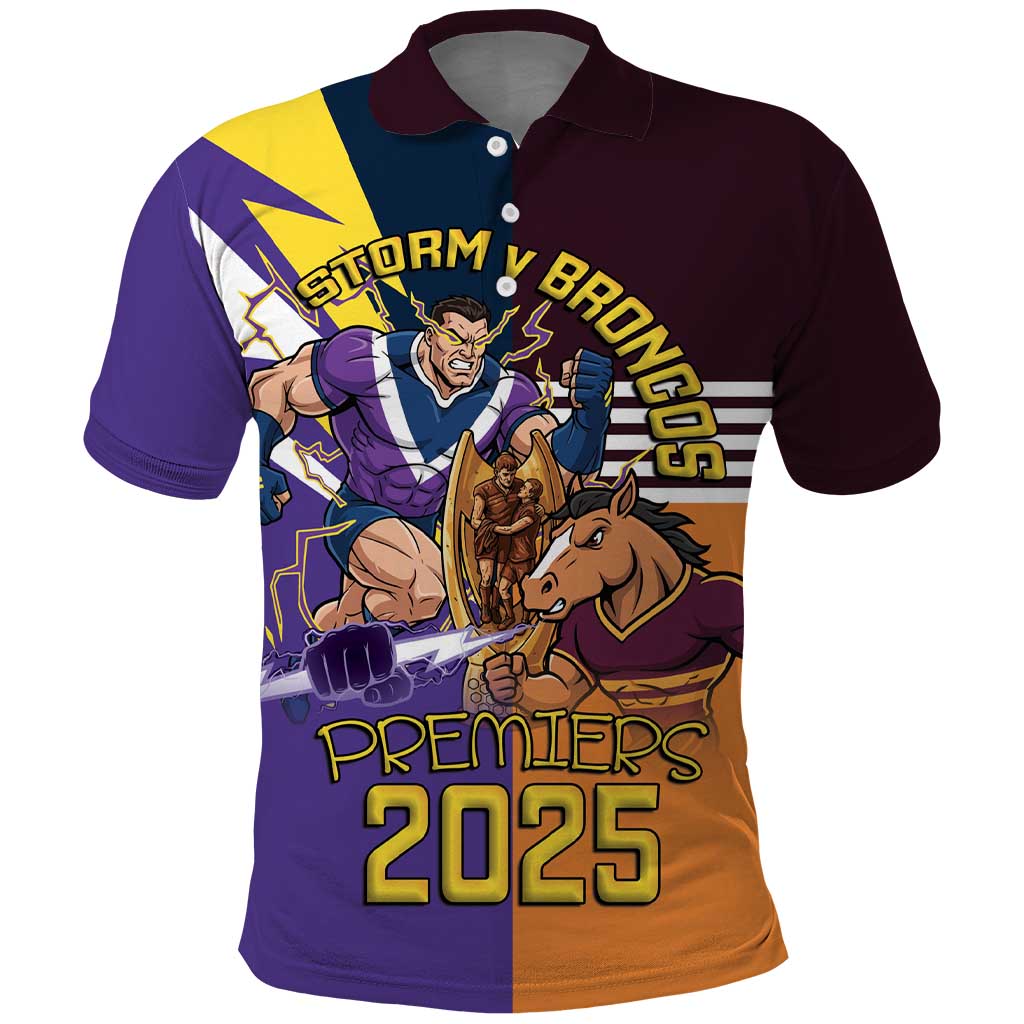 Personalised Rugby Storm vs Broncos Polo Shirt Clash for the Crown - Vibe Hoodie