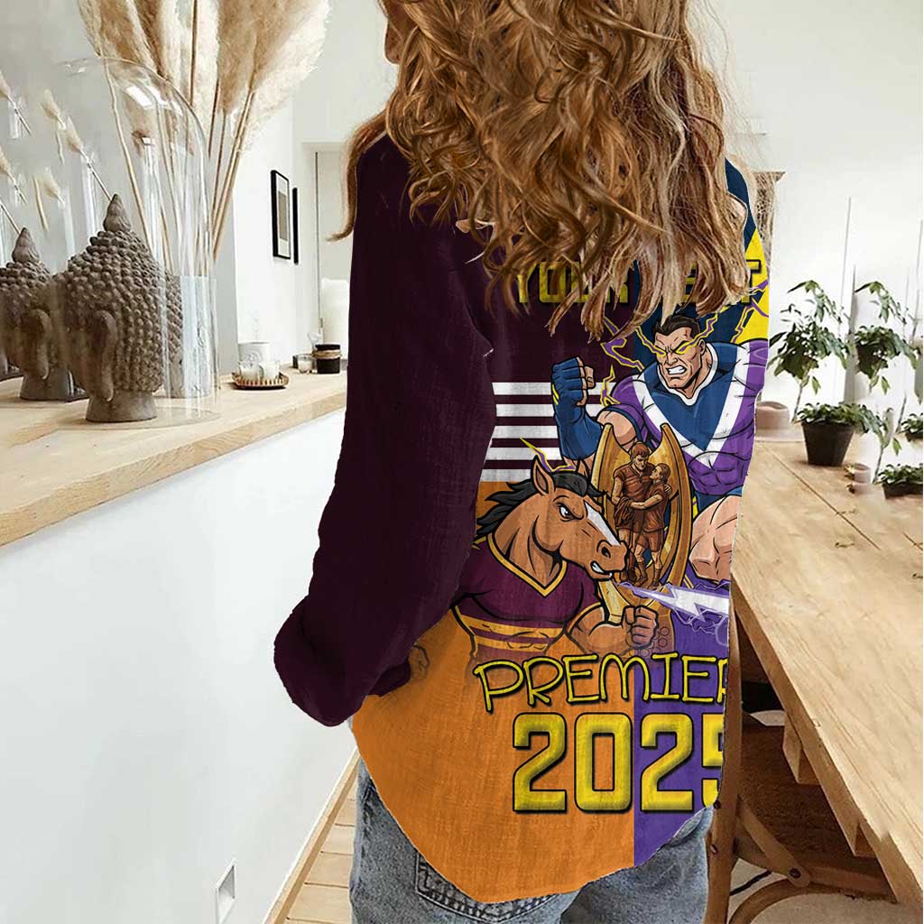 Personalised Rugby Storm vs Broncos Women Casual Shirt Clash for the Crown - Vibe Hoodie