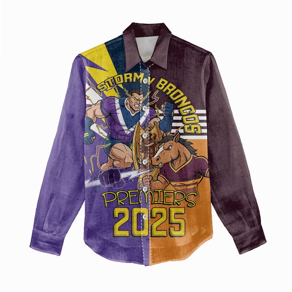 Personalised Rugby Storm vs Broncos Women Casual Shirt Clash for the Crown - Vibe Hoodie