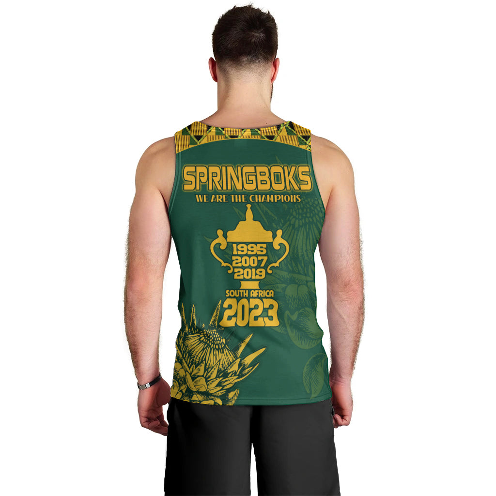 South Africa Rugby Men Tank Top Springboks Proud The Champions - Vibe Hoodie Shop