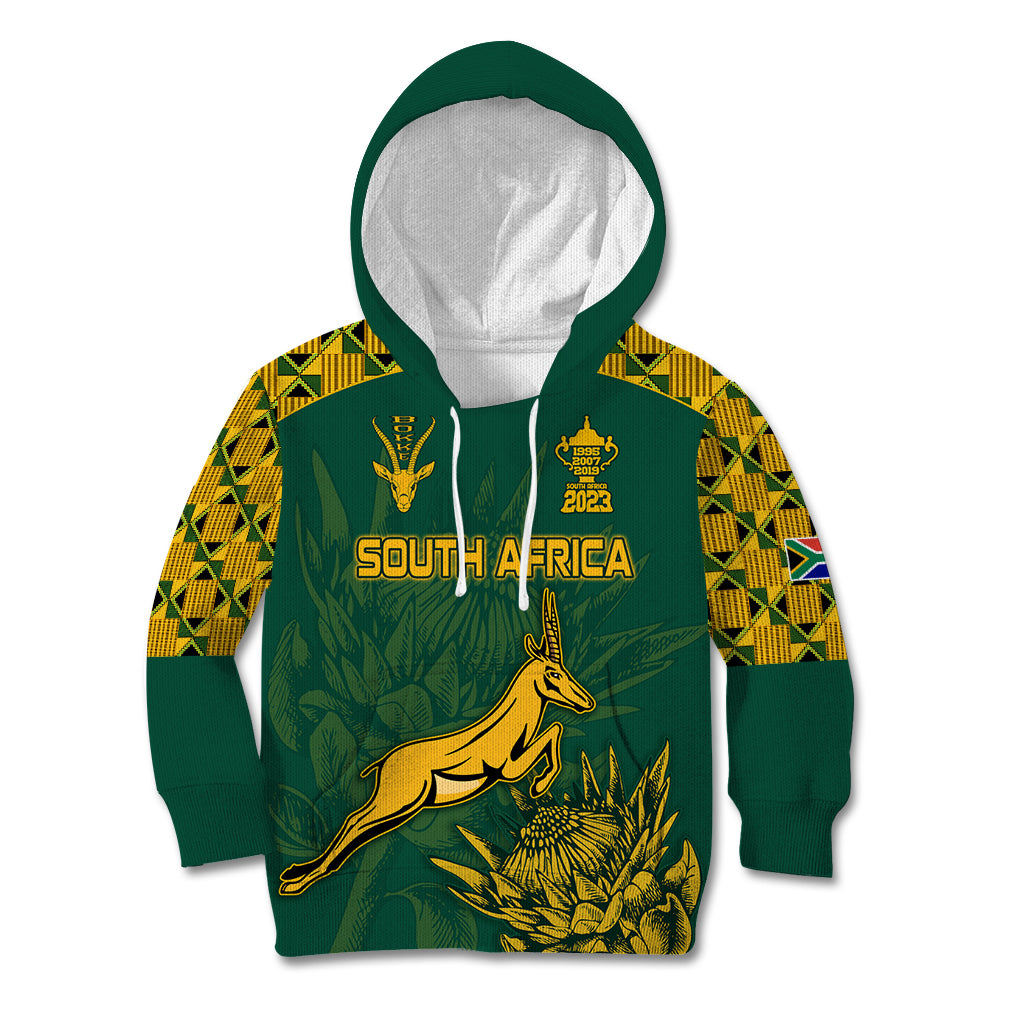 Custom South Africa Rugby Kid Hoodie Springboks Proud The Champions - Vibe Hoodie Shop