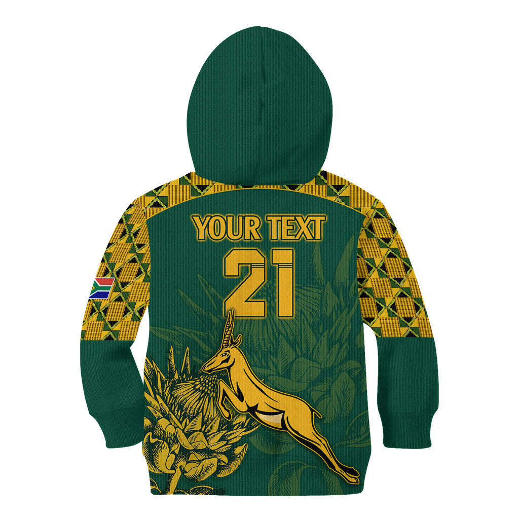 Custom South Africa Rugby Kid Hoodie Springboks Proud The Champions - Vibe Hoodie Shop