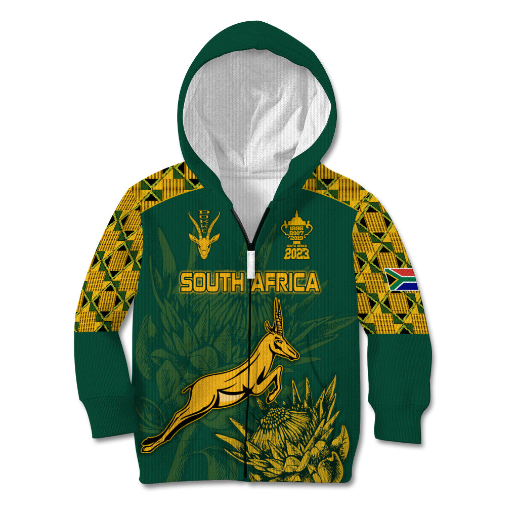 Custom South Africa Rugby Kid Hoodie Springboks Proud The Champions - Vibe Hoodie Shop