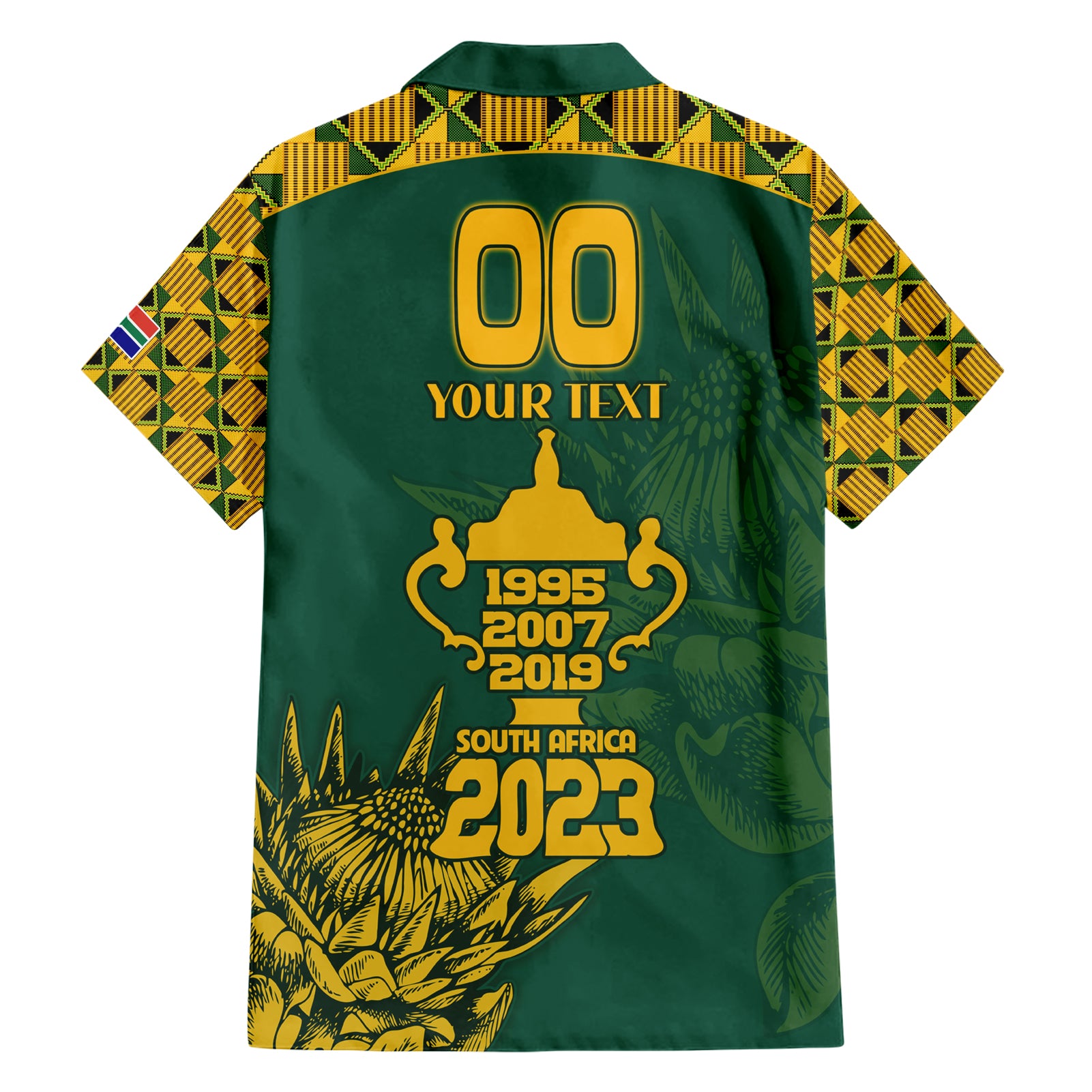 Custom South Africa Rugby Hawaiian Shirt Springboks Proud The Champions No2 - Vibe Hoodie Shop