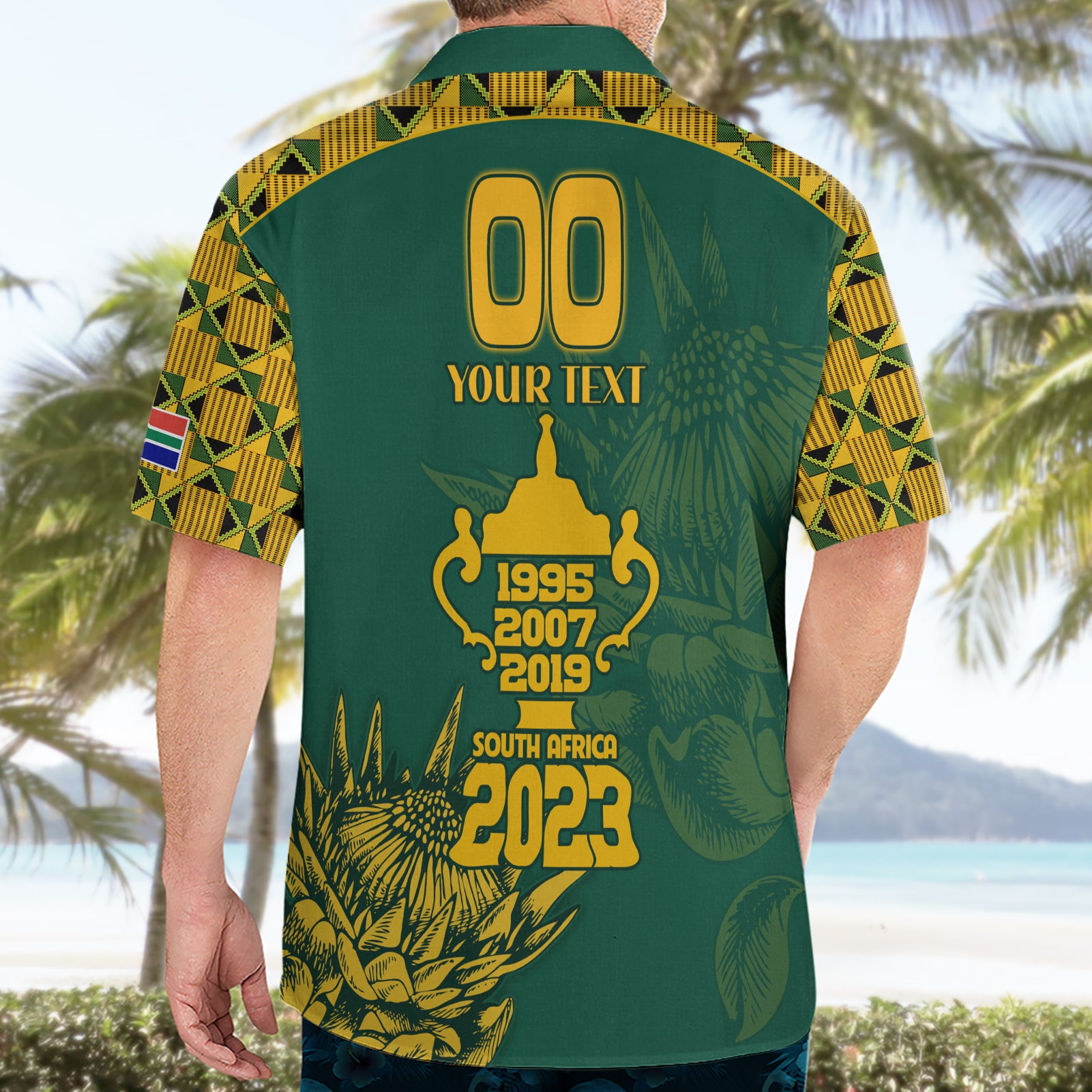 Custom South Africa Rugby Hawaiian Shirt Springboks Proud The Champions No2 - Vibe Hoodie Shop