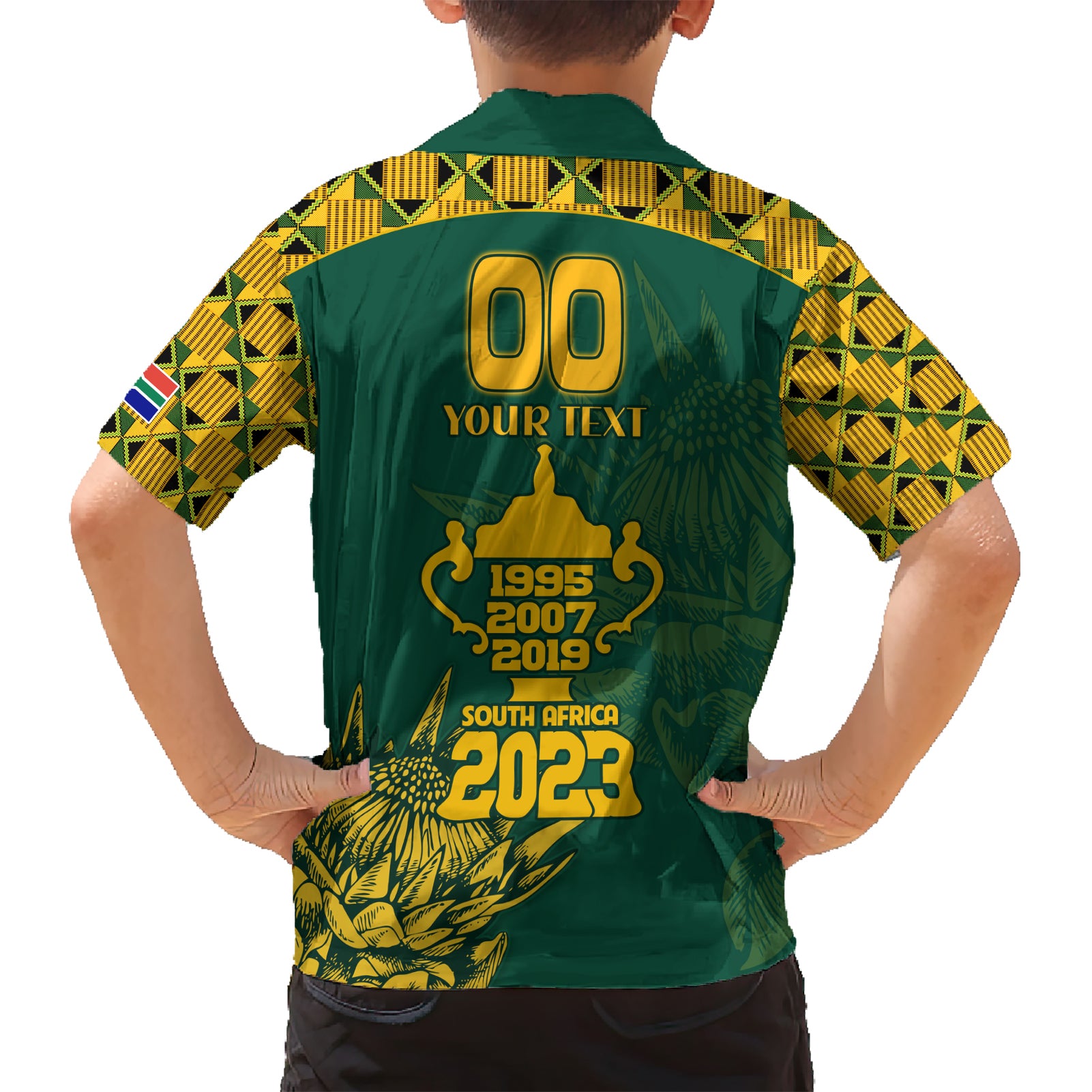 Custom South Africa Rugby Hawaiian Shirt Springboks Proud The Champions No2 - Vibe Hoodie Shop