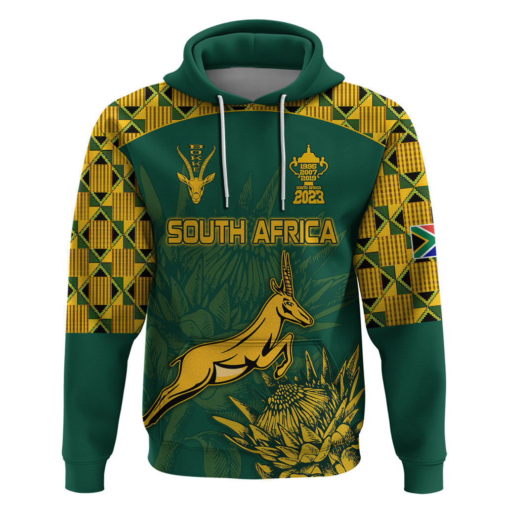 Custom South Africa Rugby Hoodie Springboks Proud The Champions No2 LT9 - Vibe Hoodie Shop