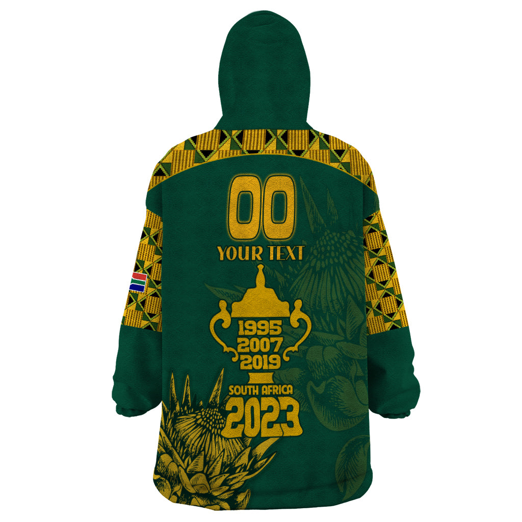 Custom South Africa Rugby Wearable Blanket Hoodie Springboks Proud The Champions No2 - Vibe Hoodie Shop