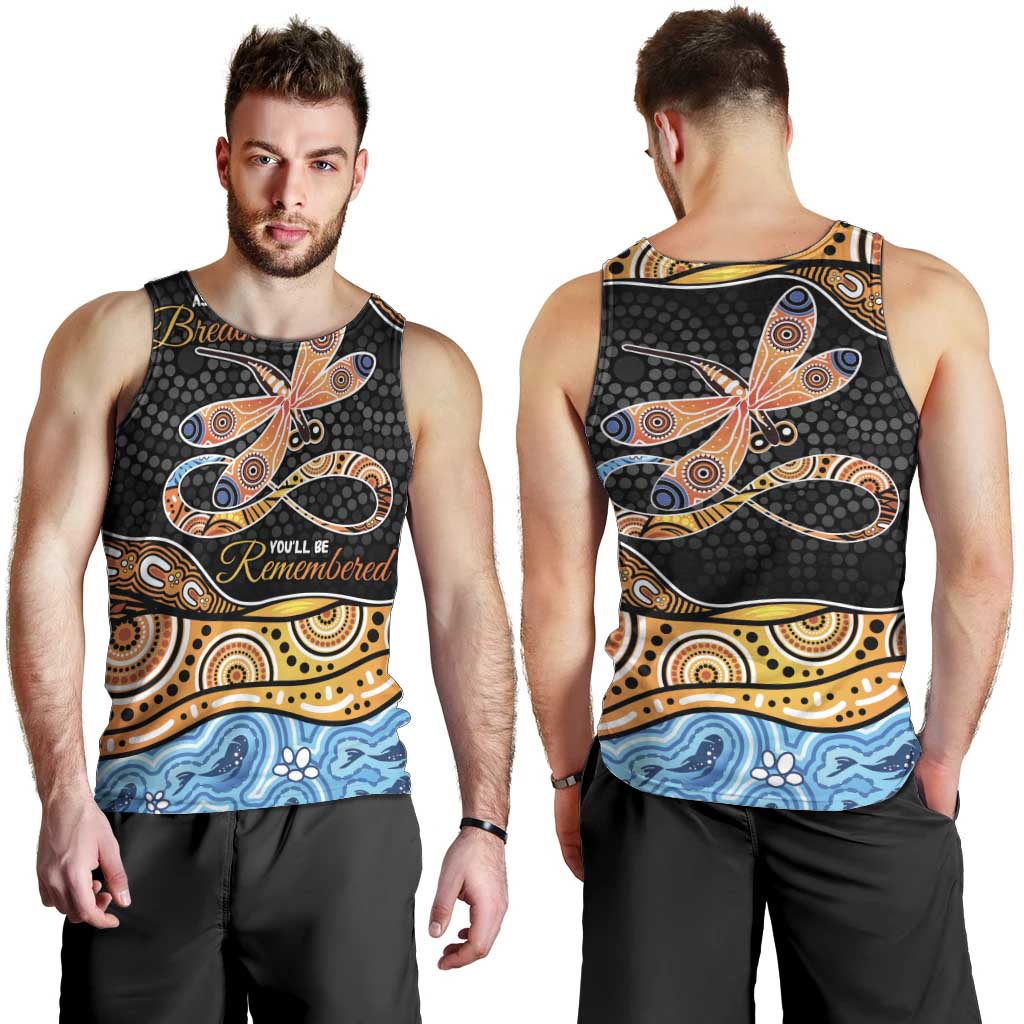 Aboriginal Dragonfly Men Tank Top As Long As I Breathe You'll Be Remembered - Vibe Hoodie Shop