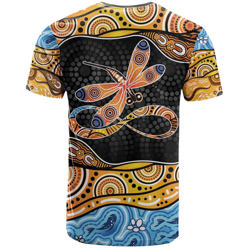 Aboriginal Dragonfly T Shirt As Long As I Breathe You'll Be Remembered LT9 - Vibe Hoodie Shop