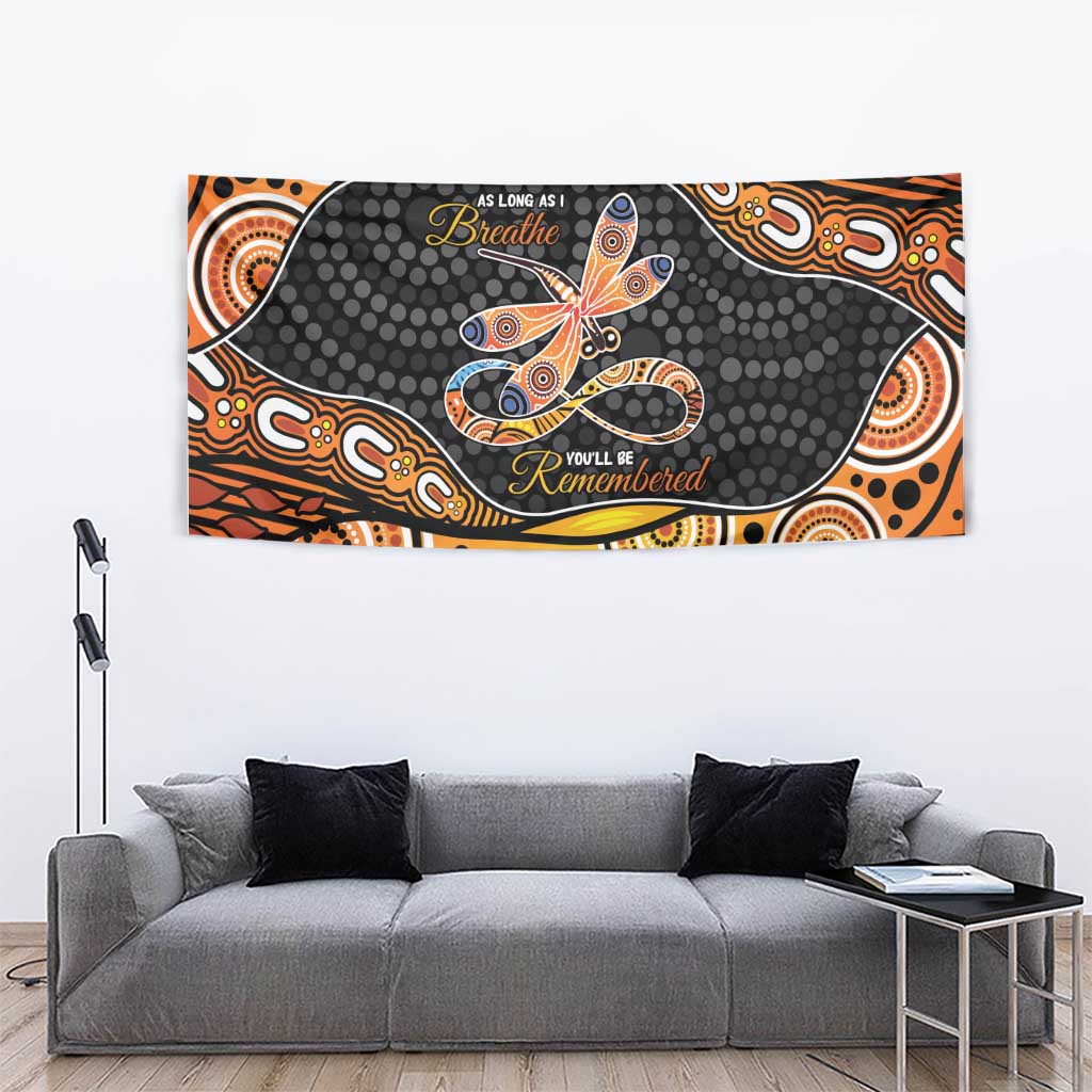 Aboriginal Dragonfly Tapestry As Long As I Breathe You'll Be Remembered - Vibe Hoodie Shop