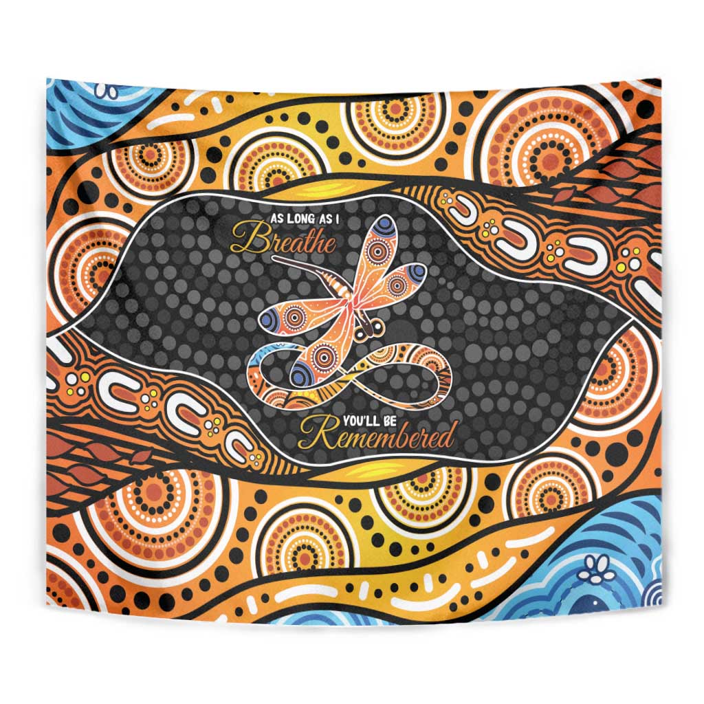 Aboriginal Dragonfly Tapestry As Long As I Breathe You'll Be Remembered - Vibe Hoodie Shop