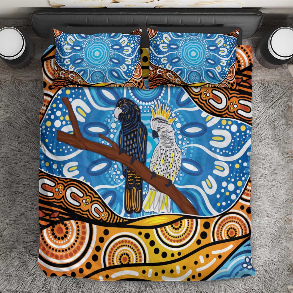 Australia Birds Aboriginal Art Bedding Set - Vibe Hoodie Shop