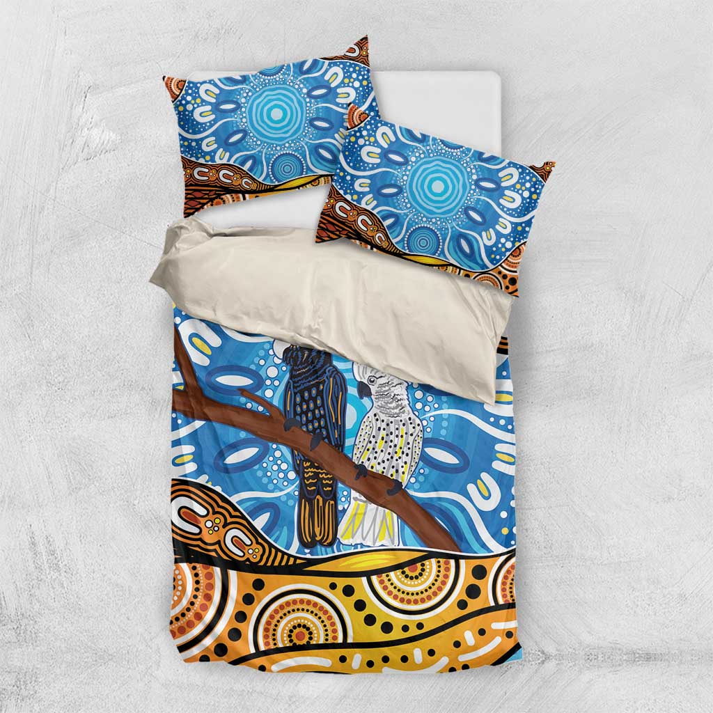 Australia Birds Aboriginal Art Bedding Set - Vibe Hoodie Shop