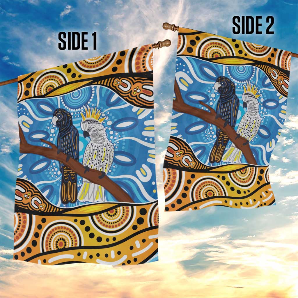 Australia Birds Aboriginal Art Garden Flag - Vibe Hoodie Shop