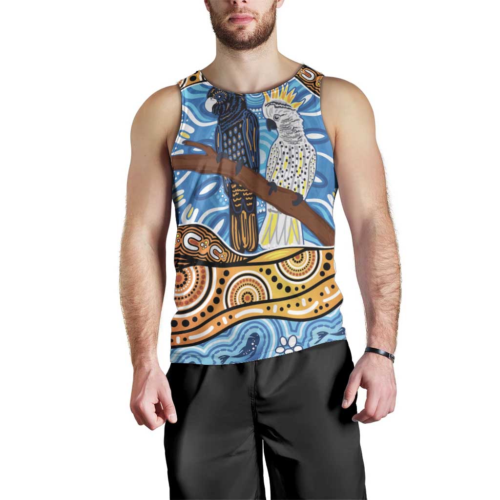 Australia Birds Aboriginal Art Men Tank Top - Vibe Hoodie Shop