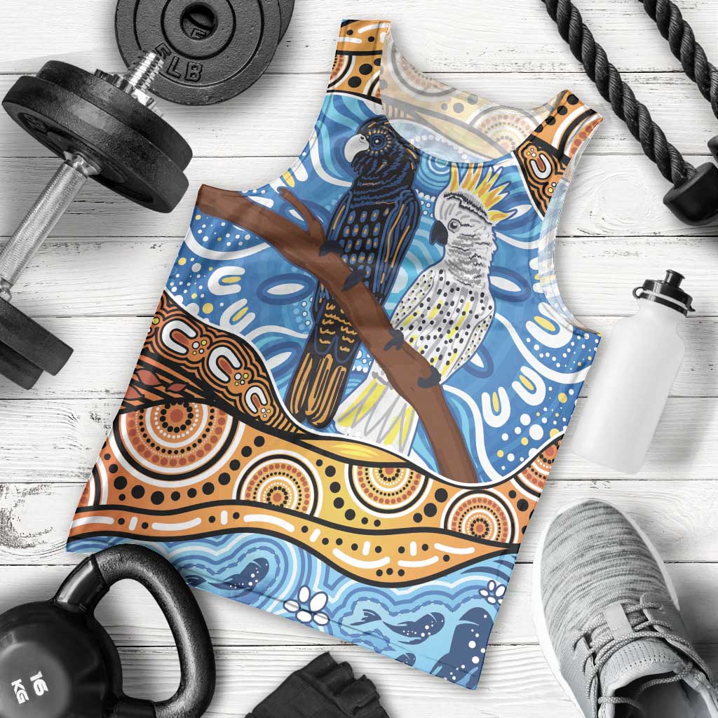 Australia Birds Aboriginal Art Men Tank Top - Vibe Hoodie Shop