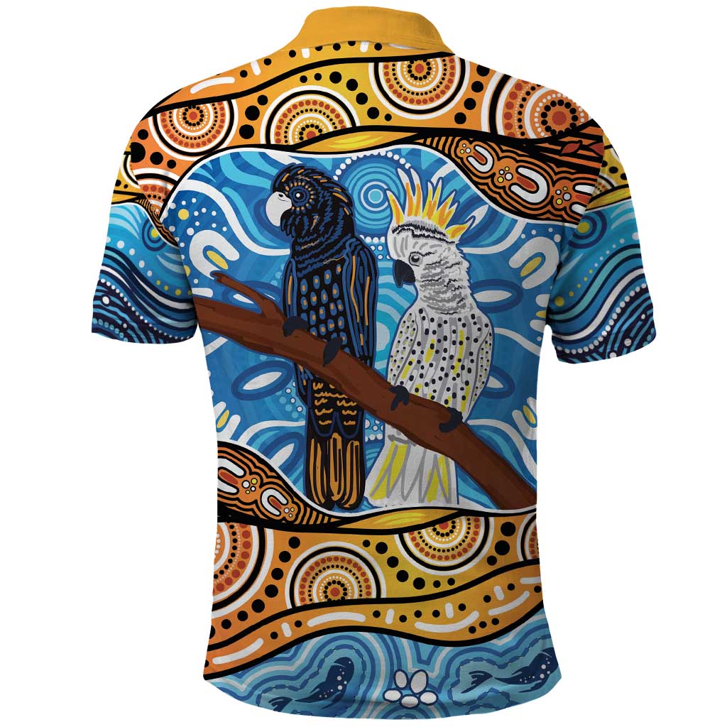 Australia Birds Aboriginal Art Polo Shirt LT9 - Vibe Hoodie Shop