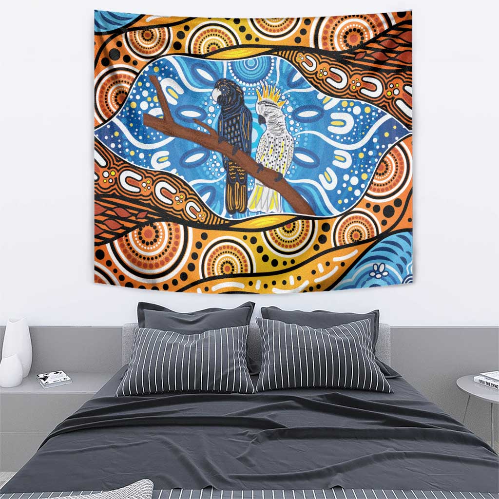 Australia Birds Aboriginal Art Tapestry - Vibe Hoodie Shop