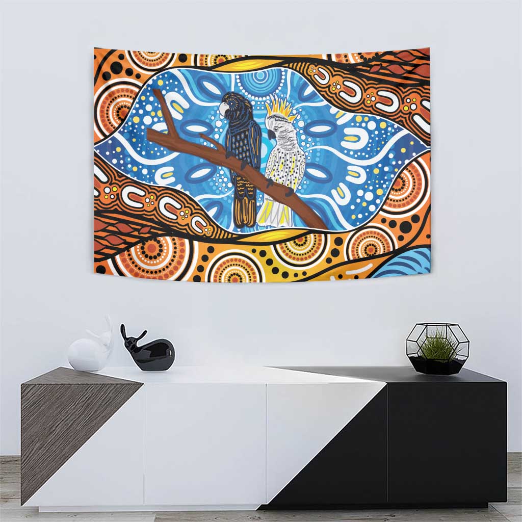 Australia Birds Aboriginal Art Tapestry - Vibe Hoodie Shop