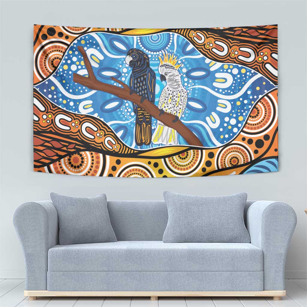 Australia Birds Aboriginal Art Tapestry - Vibe Hoodie Shop