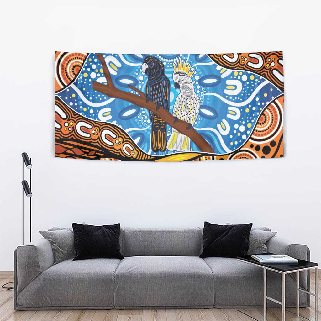 Australia Birds Aboriginal Art Tapestry - Vibe Hoodie Shop