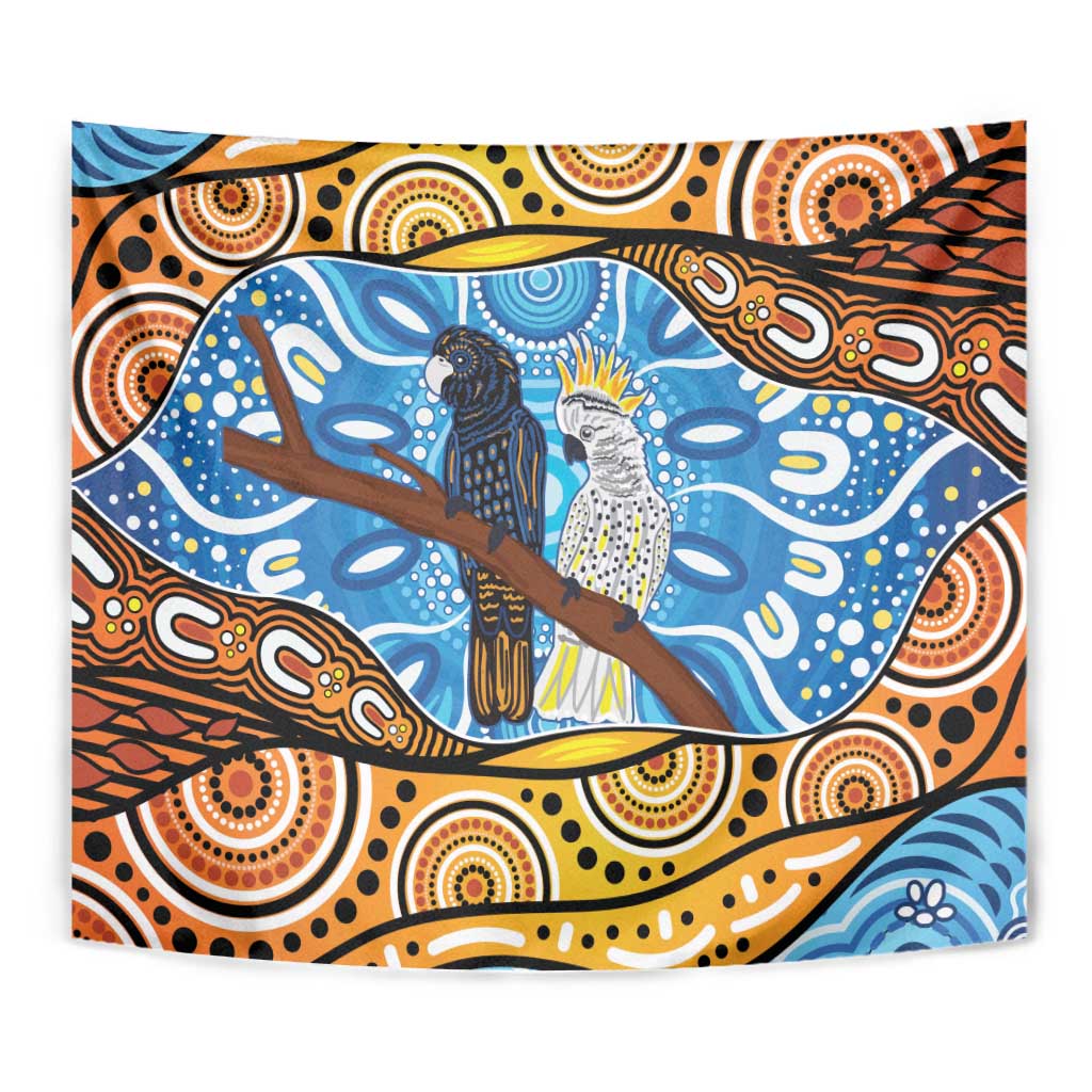 Australia Birds Aboriginal Art Tapestry - Vibe Hoodie Shop