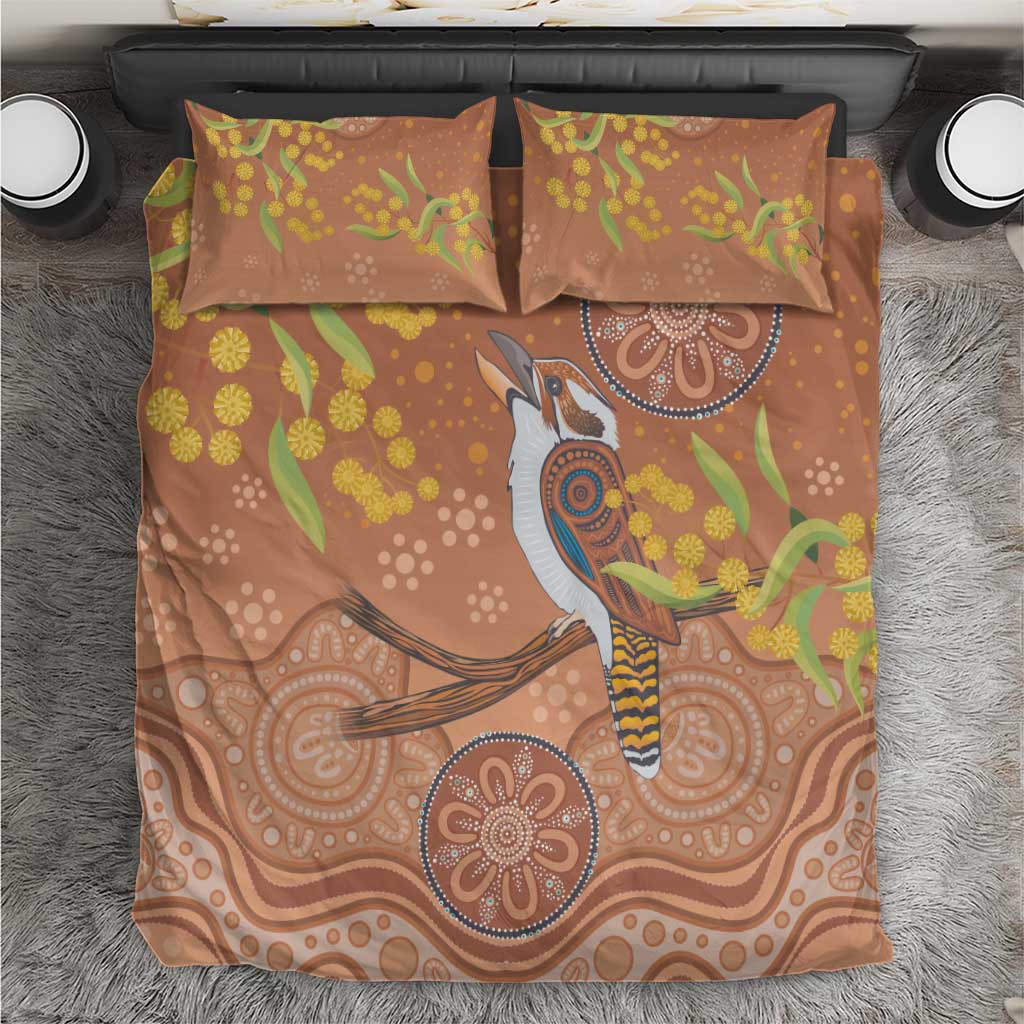 Kookaburra Aboriginal Dot Painting Bedding Set - Vibe Hoodie Shop