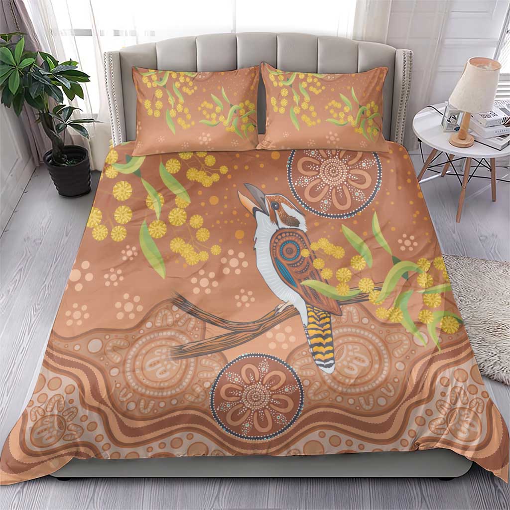 Kookaburra Aboriginal Dot Painting Bedding Set - Vibe Hoodie Shop