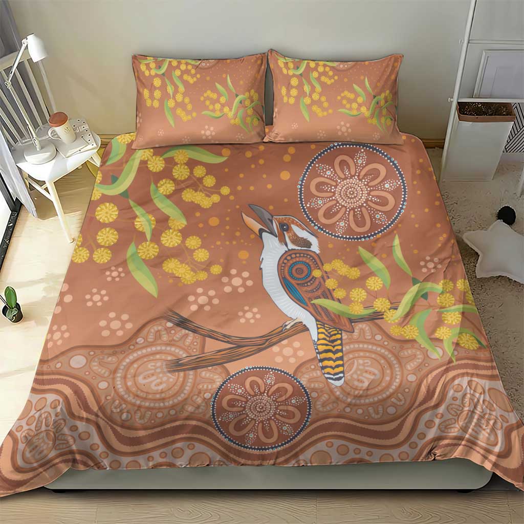 Kookaburra Aboriginal Dot Painting Bedding Set - Vibe Hoodie Shop