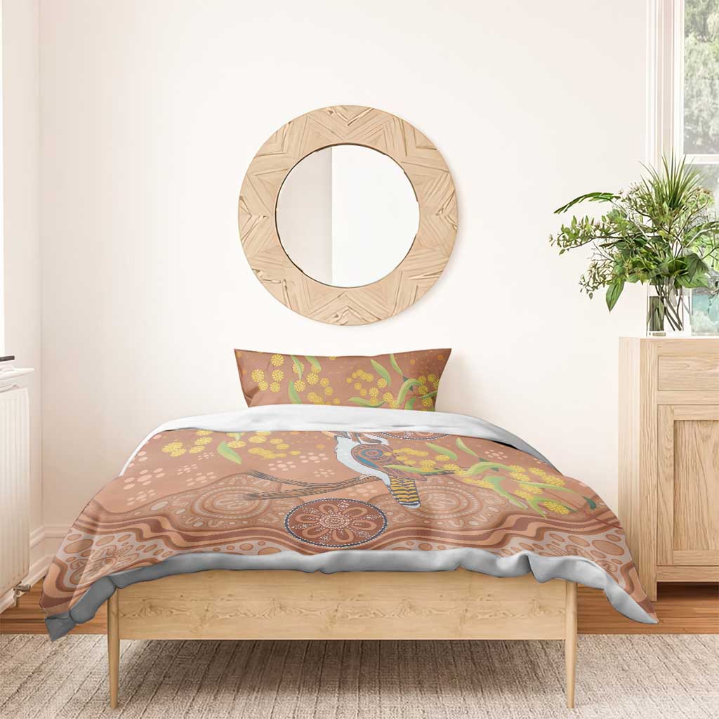 Kookaburra Aboriginal Dot Painting Bedding Set - Vibe Hoodie Shop