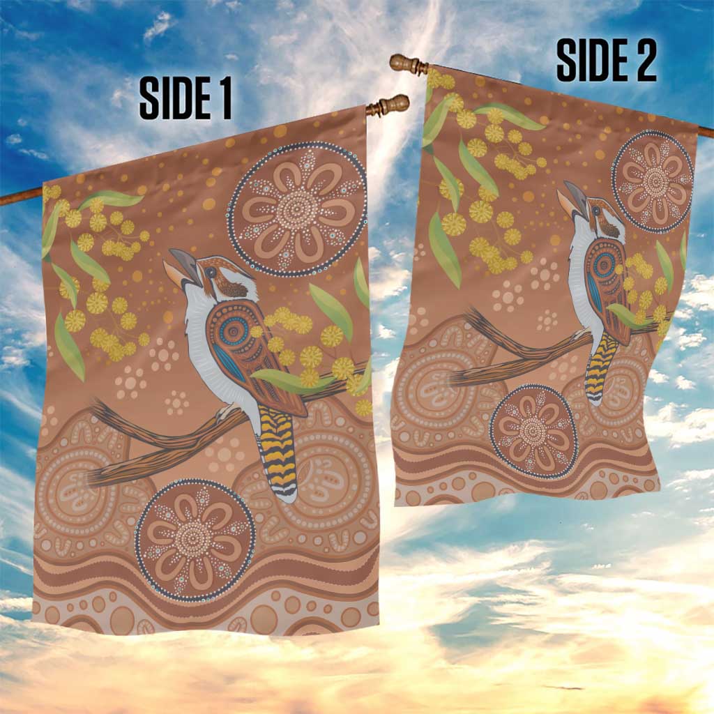 Kookaburra Aboriginal Dot Painting Garden Flag - Vibe Hoodie Shop