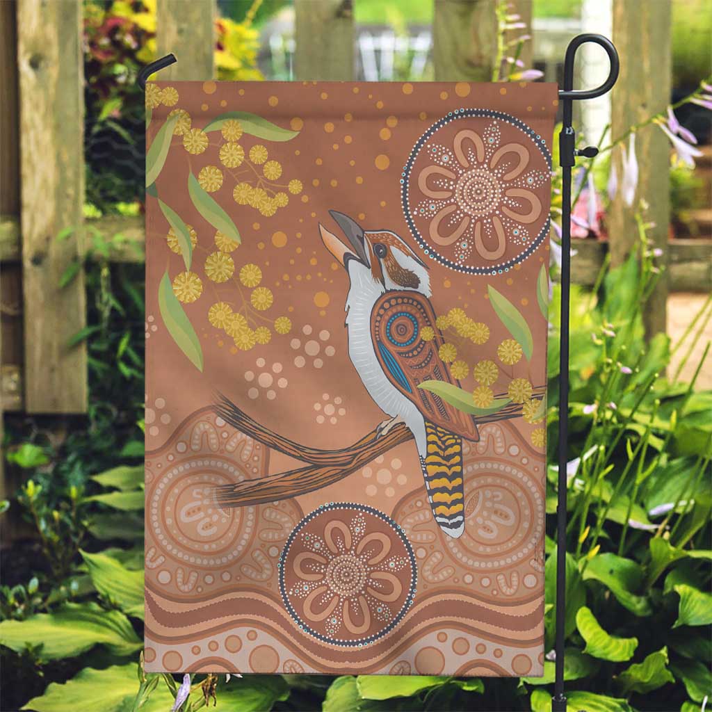 Kookaburra Aboriginal Dot Painting Garden Flag - Vibe Hoodie Shop