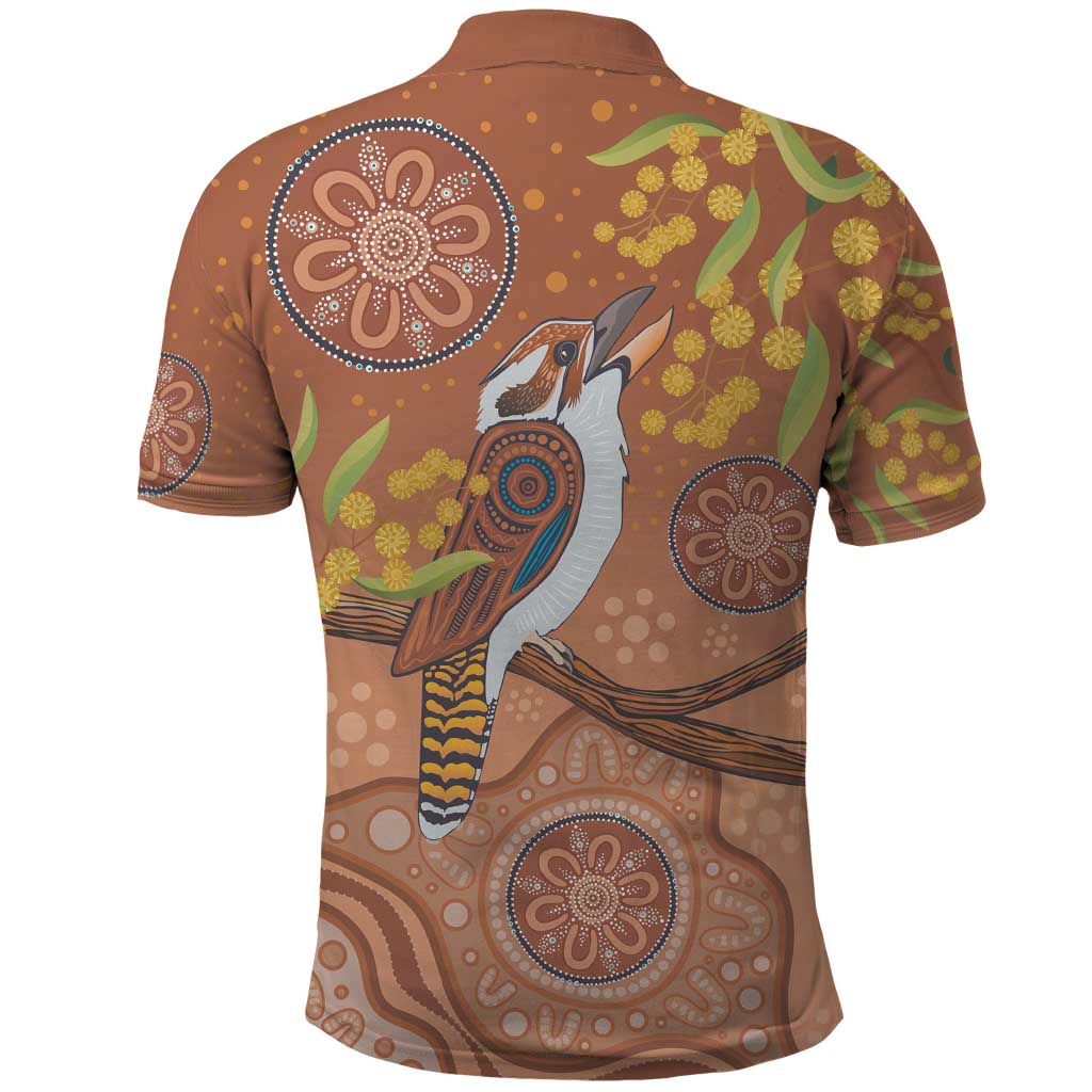 Kookaburra Aboriginal Dot Painting Polo Shirt LT9 - Vibe Hoodie Shop
