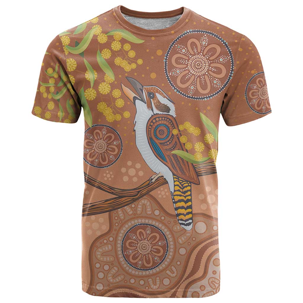 Kookaburra Aboriginal Dot Painting T Shirt LT9 - Vibe Hoodie Shop