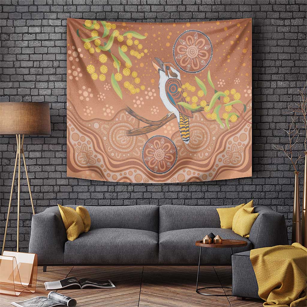 Kookaburra Aboriginal Dot Painting Tapestry - Vibe Hoodie Shop