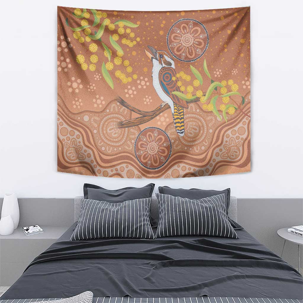 Kookaburra Aboriginal Dot Painting Tapestry - Vibe Hoodie Shop