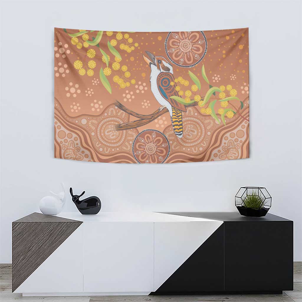 Kookaburra Aboriginal Dot Painting Tapestry - Vibe Hoodie Shop