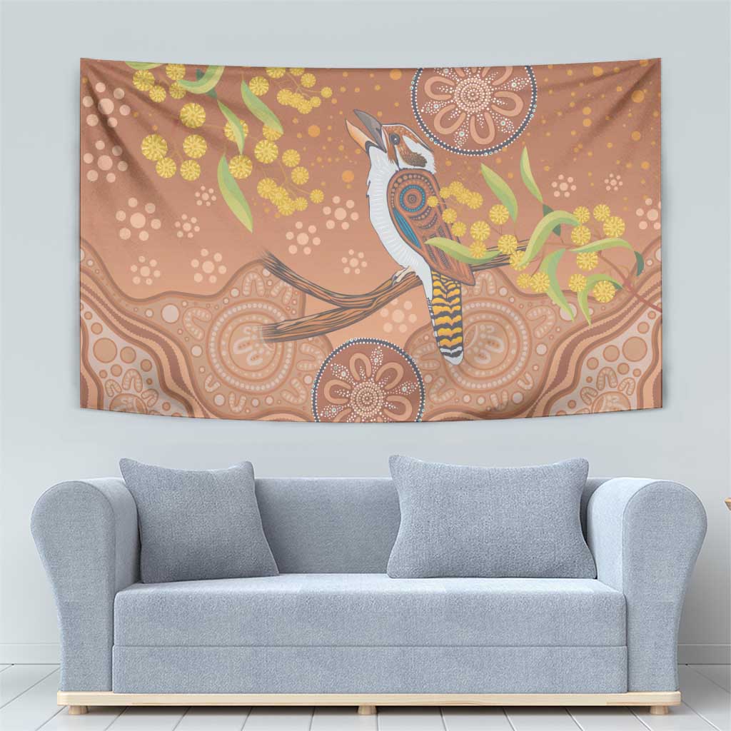 Kookaburra Aboriginal Dot Painting Tapestry - Vibe Hoodie Shop