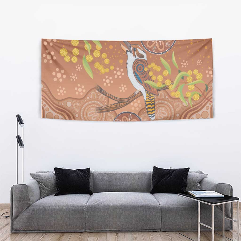 Kookaburra Aboriginal Dot Painting Tapestry - Vibe Hoodie Shop