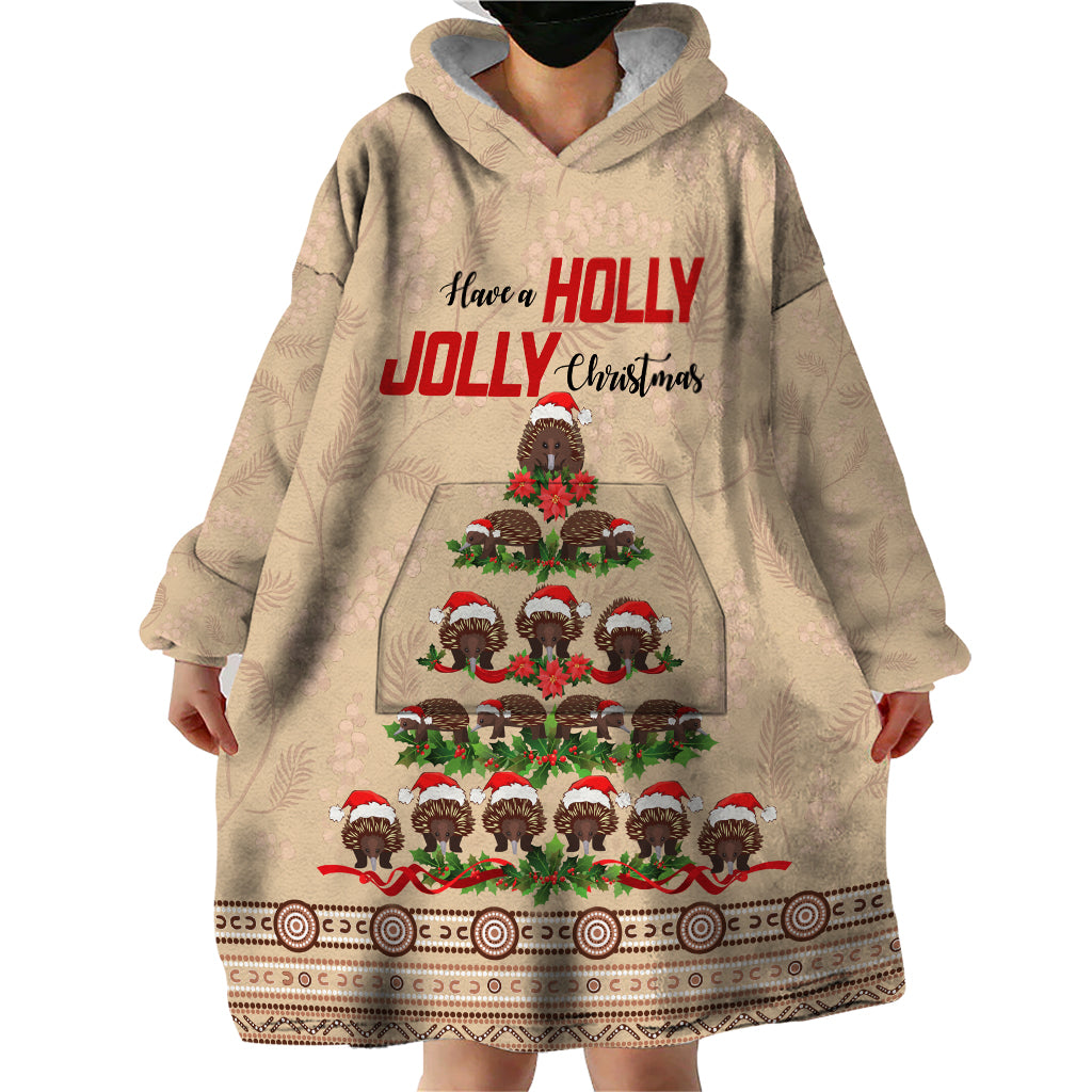 Holiday Lighting Santa Echidna Christmas Tree Wearable Blanket Hoodie - Vibe Hoodie Shop