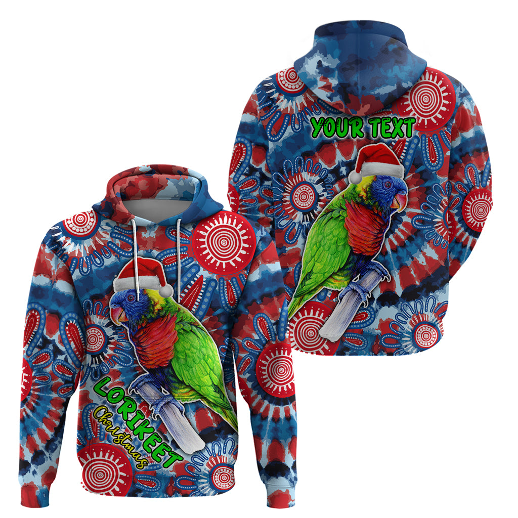 Australia Lorikeet Aboriginal Rainbow Tie Dye Merry Christmas Hoodie LT9 - Vibe Hoodie Shop
