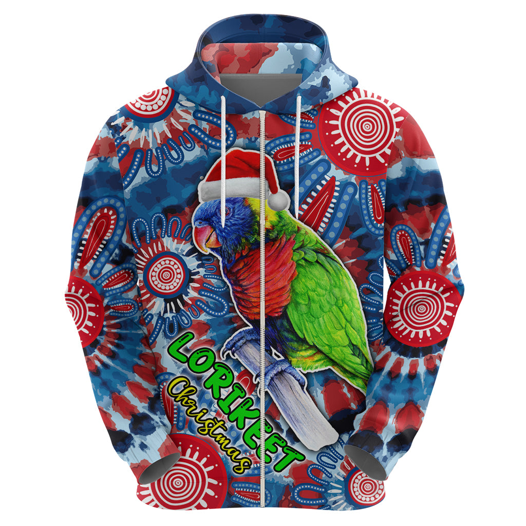 Australia Lorikeet Aboriginal Rainbow Tie Dye Merry Christmas Hoodie LT9 - Vibe Hoodie Shop