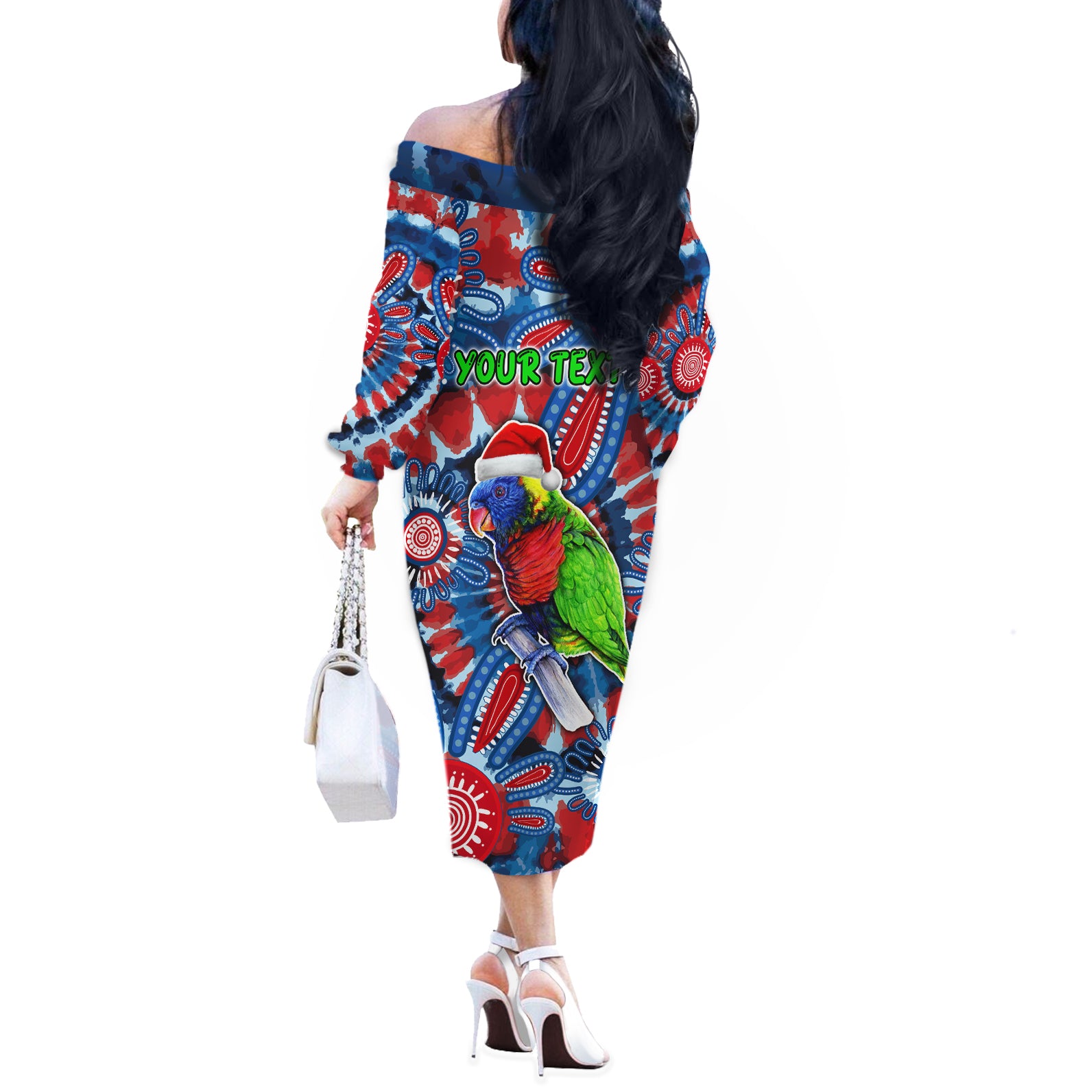 australia-lorikeet-aboriginal-rainbow-tie-dye-merry-christmas-off-the-shoulder-long-sleeve-dress