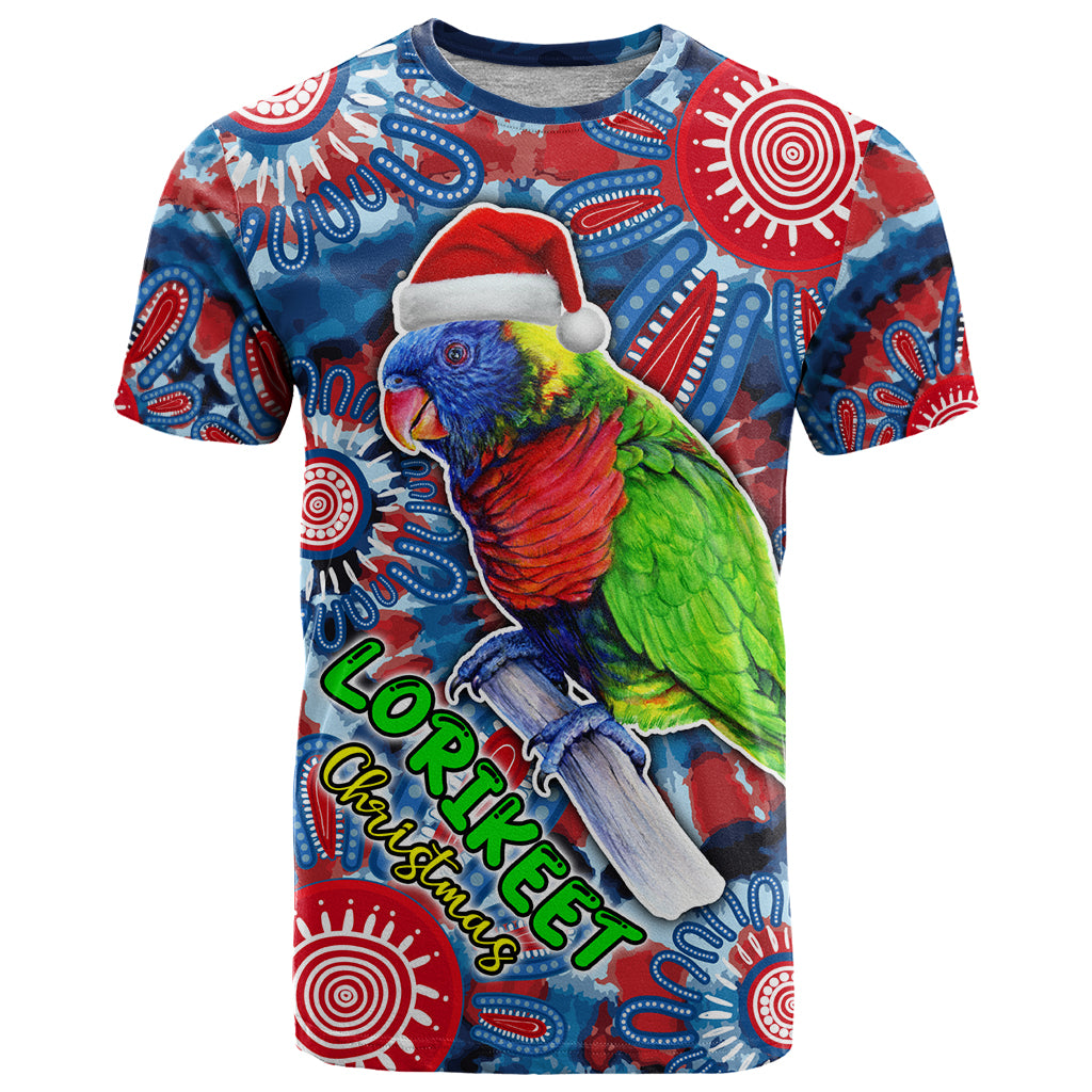 Australia Lorikeet Aboriginal Rainbow Tie Dye Merry Christmas T Shirt LT9 - Vibe Hoodie Shop