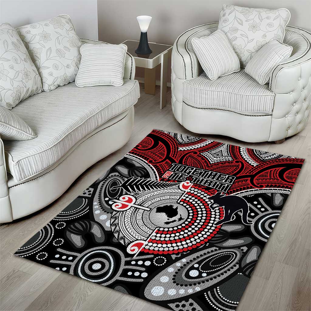 Aotearoa and Australia Area Rug New Zealand Honour The Treaty Ake!Ake!Ake! - Vibe Hoodie Shop